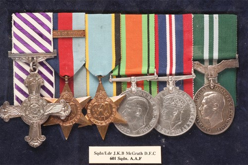 Lot A World War II DFC medal group attributed to...