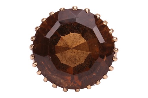 Lot 40 - A smoky quartz cocktail ring, contains a...