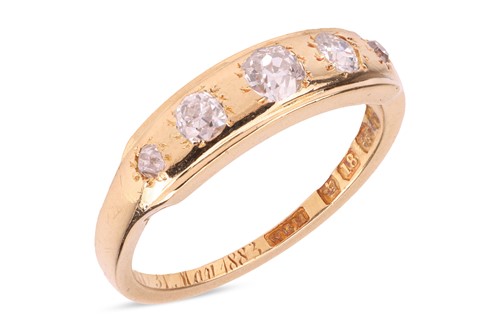 Lot 25 - A Victorian diamond-set ring, set with five...
