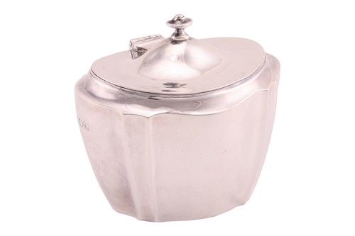 Lot 245 - A silver sugar box, of ‘Chippendale’ shaped,...