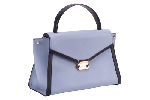 Lot 273 - A Michael Kors Whitney satchel in greyish blue...