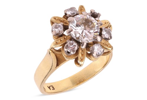 Lot 170 - A diamond-set cluster ring, featuring a...