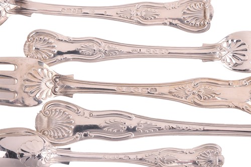 Lot 425 - A Victorian silver service of King's pattern...