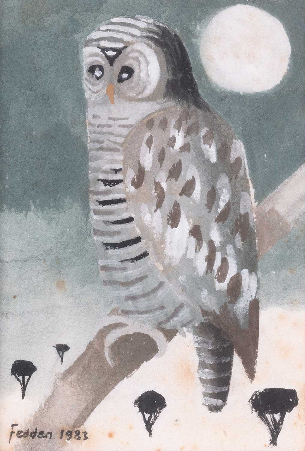 Lot Mary Fedden (British 1915-2012) Owl and Moon...