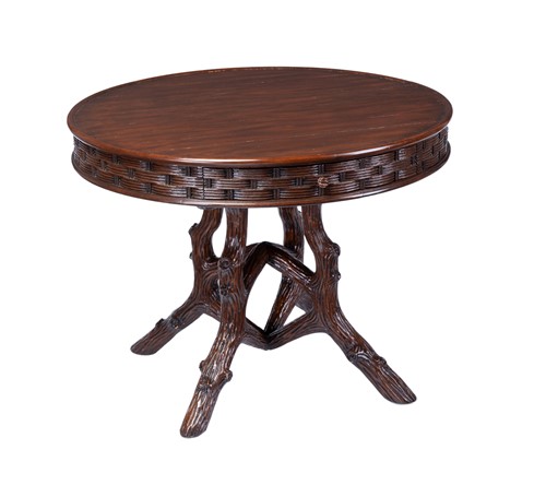 Lot 41 - A Ralph Lauren drum table, with basket weave...