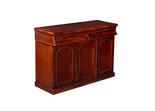 Lot 46 - A Victorian-style mahogany sideboard, with two...