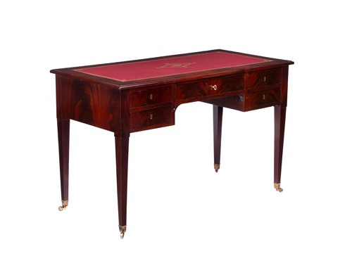 Lot 59 - A French Empire style mahogany desk, with...