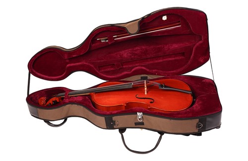 Lot 188 - A Messina Violincello, with bow and fitted...