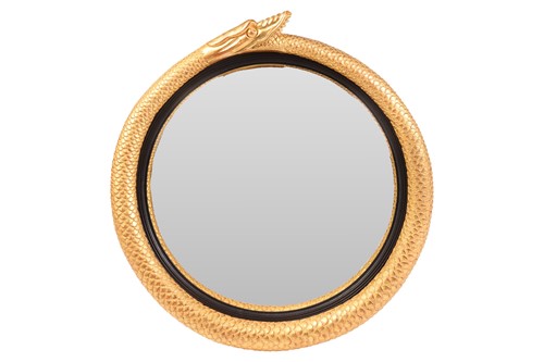 Lot 130 - A Regency-style carved giltwood convex...