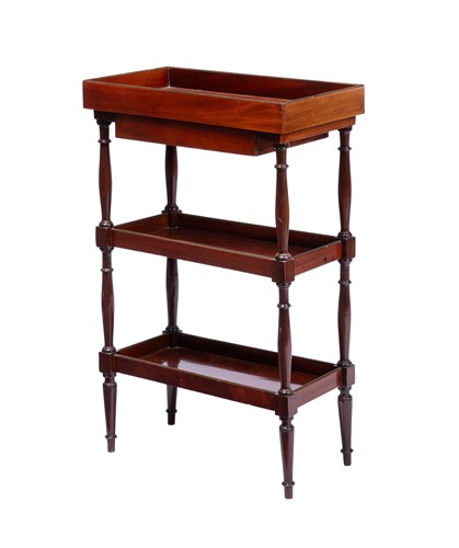 Lot 88 - A 19th-century style mahogany etagere, the...