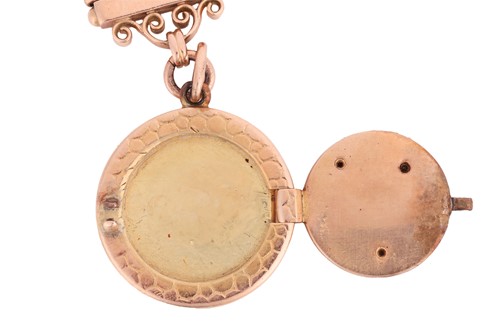 Lot A late 19th-century Continental fob locket,...