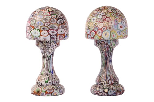 Lot 140 - A pair of mid-20th-century Murano Millefiori...