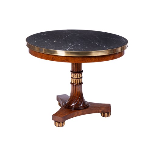 Lot 11 - A Regency-style walnut and flame mahogany...