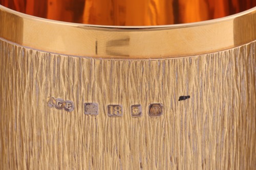 Lot Gerald Benney - three 18ct gold goblets and...