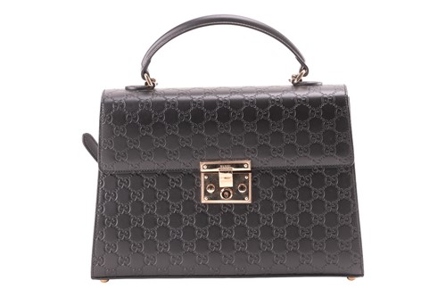 Lot 339 - Gucci - a 'Guccisima' padlock top handle bag,...
