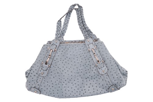 Lot 344 - Gucci - a 'Pelham' tote bag in blue ostrich...