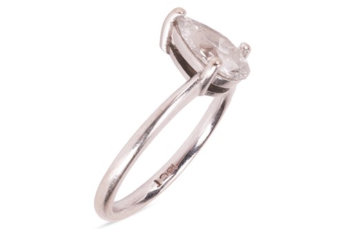 Lot A diamond single-stone ring, the three-claw...