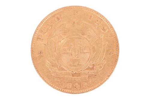 Lot 201 - A 1897 South Africa Half Pond coin, coin...