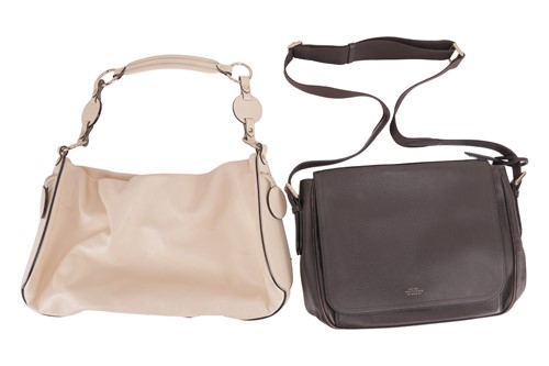 Lot 334 - A Smythson 'Burlington' messenger bag in brown...