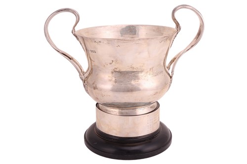 Lot A silver trophy on stand, London 1901 by Peter...