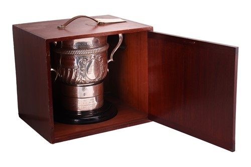 Lot 361 - A Victorian silver trophy cup, in the form of...