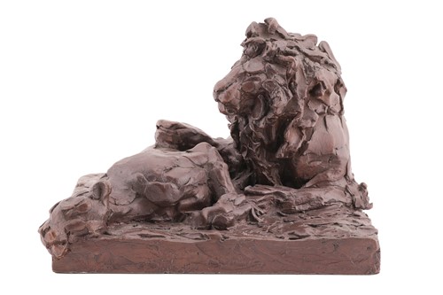 Lot 54 - Mark Coreth (British b.1958) Lion and Lioness...