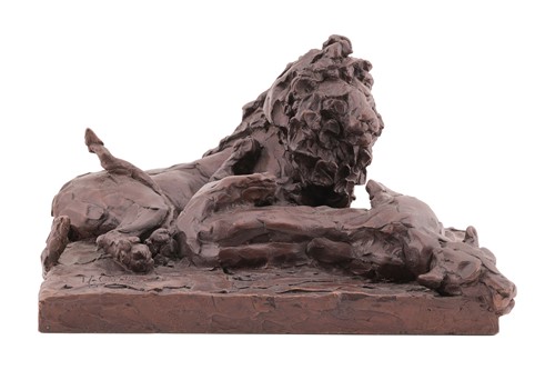 Lot 43 - Mark Coreth (British b.1958) Lion and Lioness...