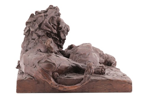 Lot 54 - Mark Coreth (British b.1958) Lion and Lioness...