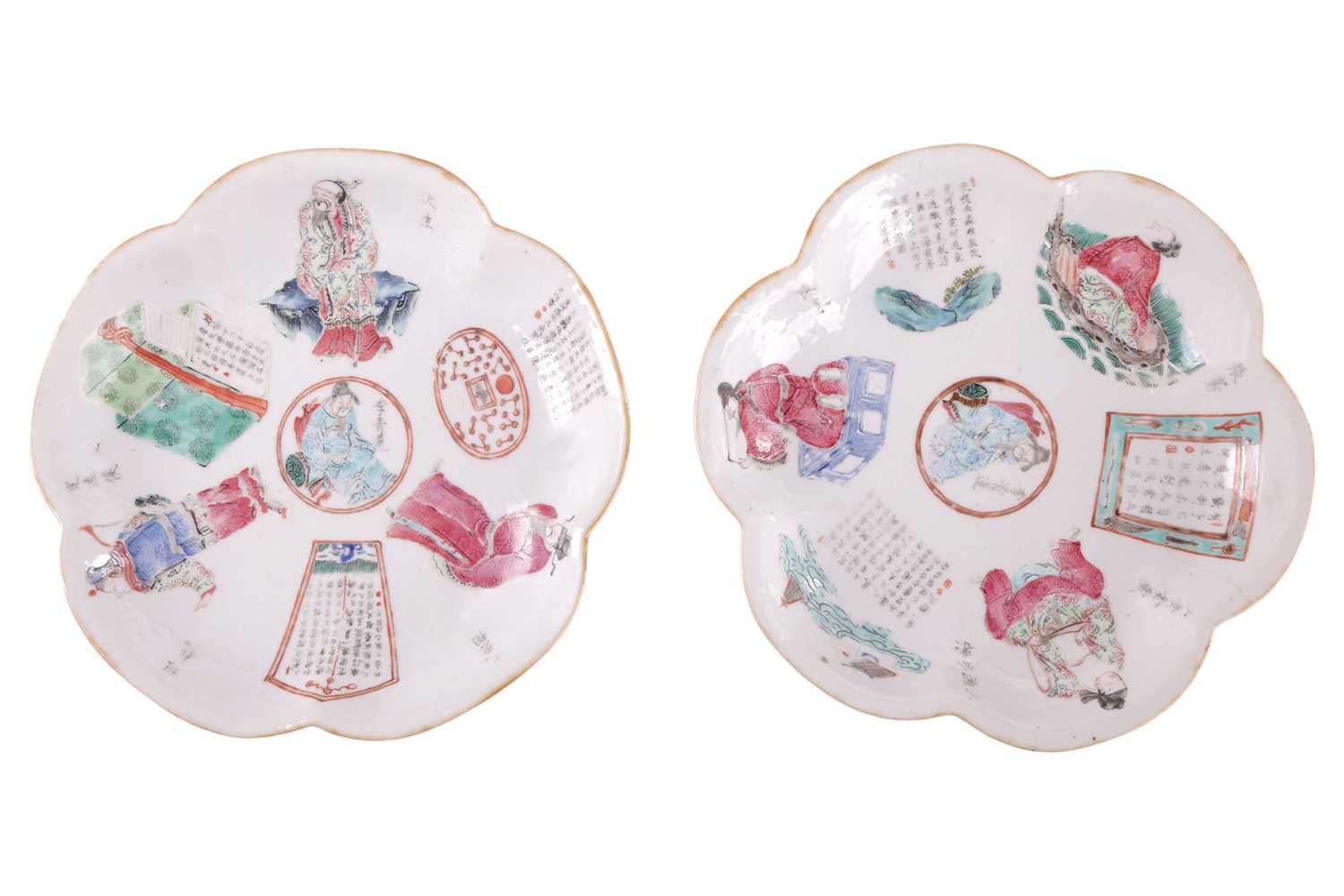 Lot 30 - A pair of famille rose 'Wu Shuang Pu'...