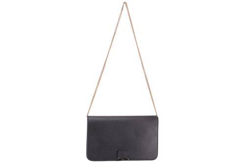 Lot 345 - Christian Dior - a flap shoulder bag in dark...