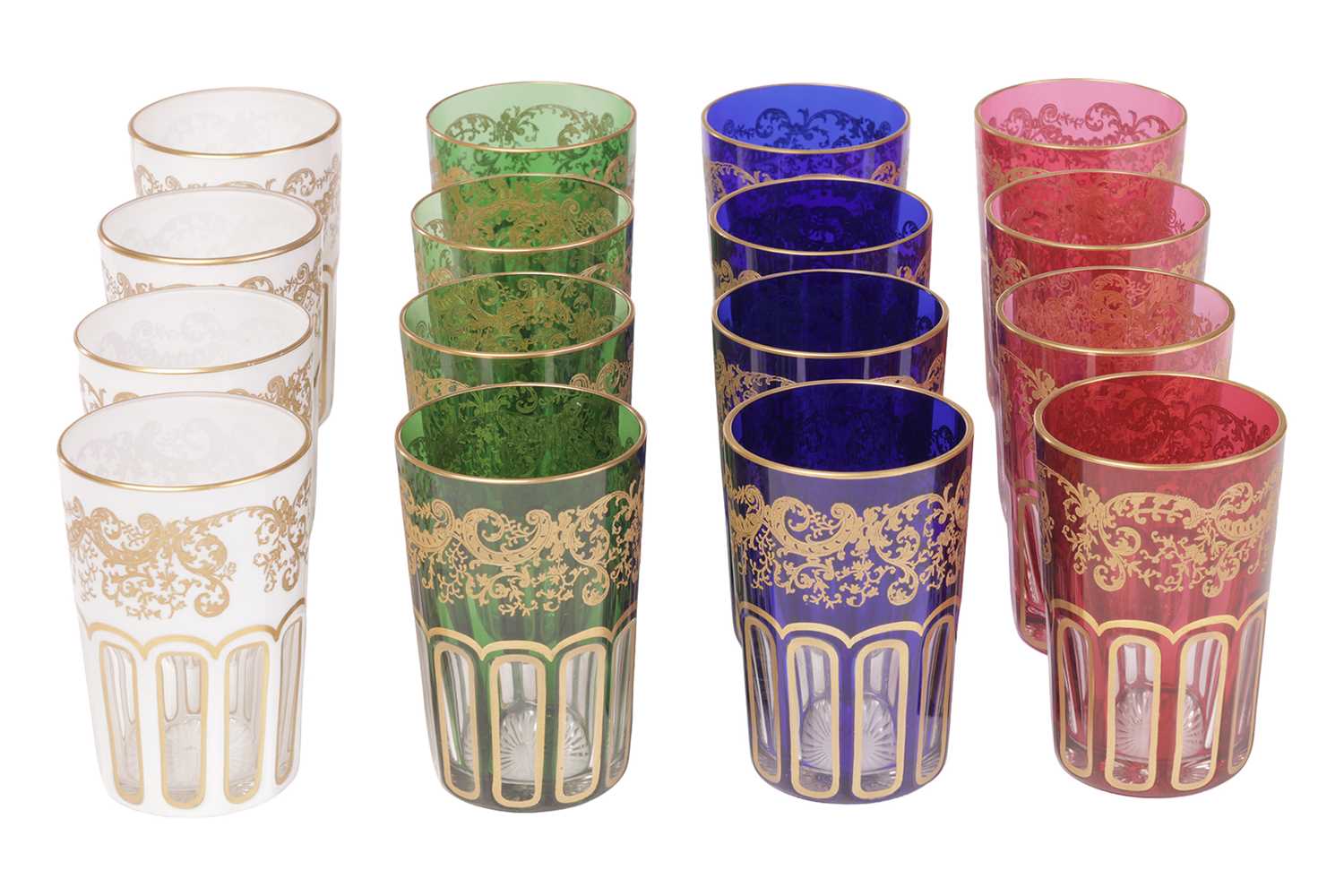 Lot 72 - A set of sixteen Saint Louis overlaid Rabat...