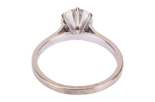 Lot 62 - A diamond single stone ring, set with a...