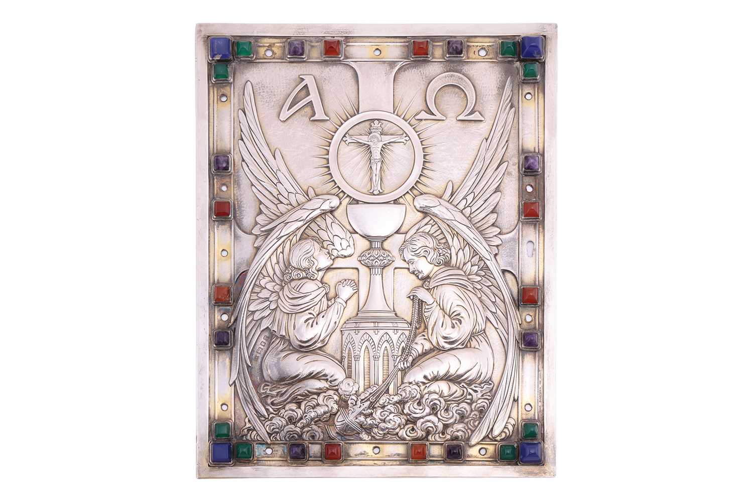 Lot Omar Ramsden - an Arts & Crafts gem-set silver...