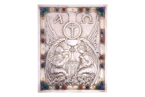 Lot Omar Ramsden - an Arts & Crafts gem-set silver...