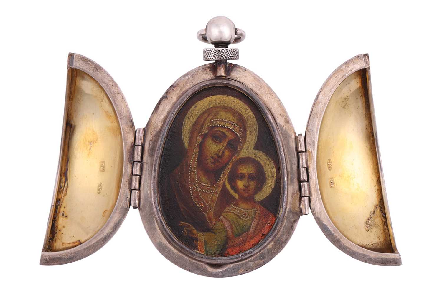 Lot 274 - A Russian silver gilt easter egg, St....