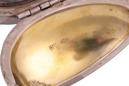 Lot 274 - A Russian silver gilt easter egg, St....