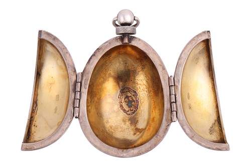 Lot 274 - A Russian silver gilt easter egg, St....