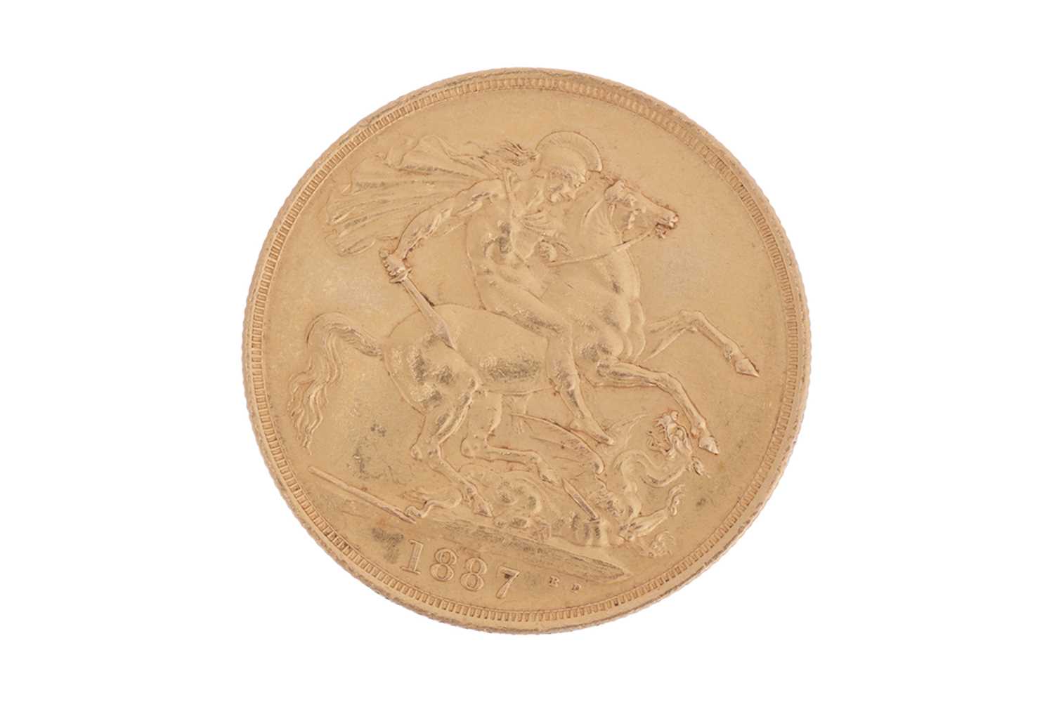Lot 195 - An 1887 Queen Victoria double sovereign, 16.0...