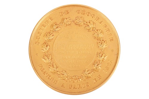Lot 274 - A Paris Society of Geography Medal, by Alphèe...