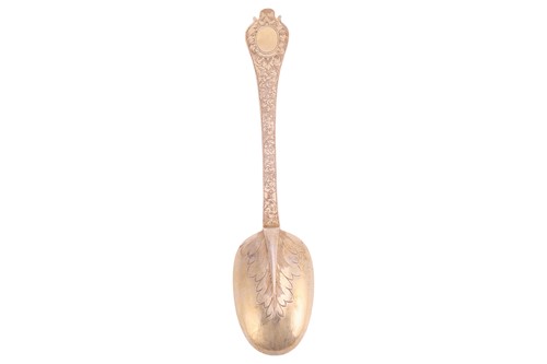 Lot 282 - A fine William and Mary silver gilt trefid...