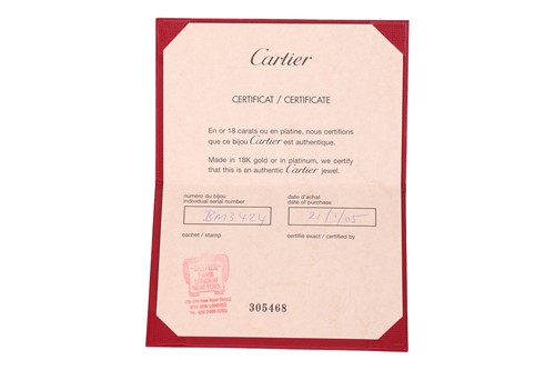 Lot 194 - Cartier - A 'LOVE' bangle in 18ct yellow gold,...