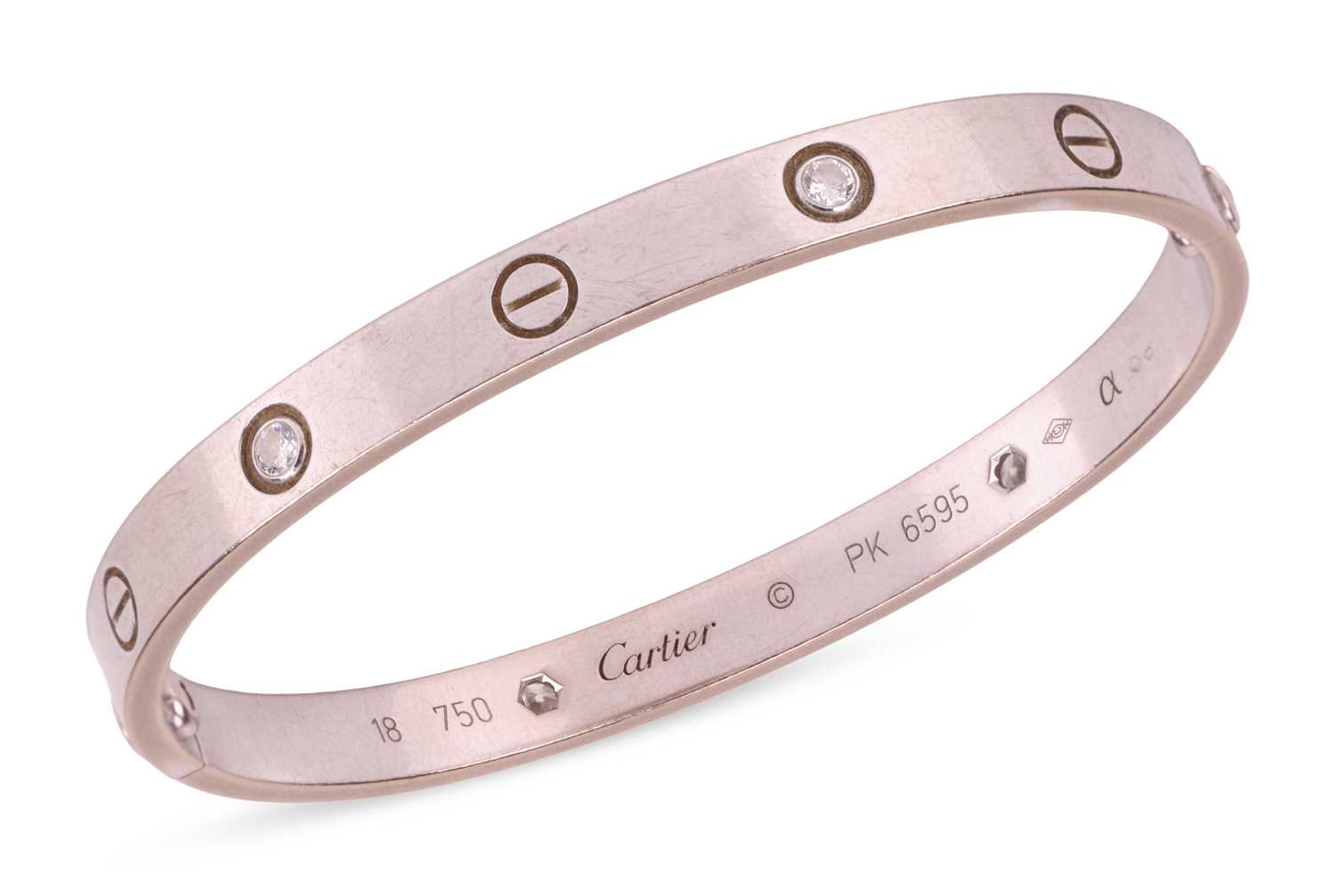 Lot Cartier - A 'LOVE' bangle in 18ct white gold...