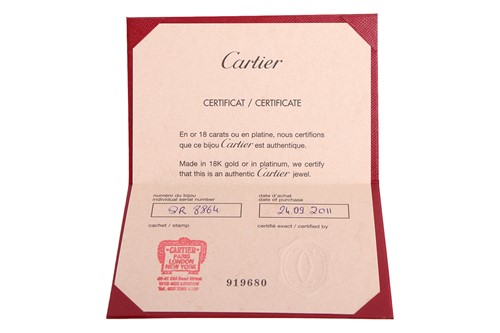 Lot 196 - Cartier - A rainbow 'LOVE' bangle, featuring...