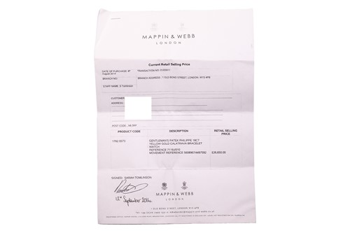 Lot Patek Philippe – 18ct Gold Calatrava Reference:...