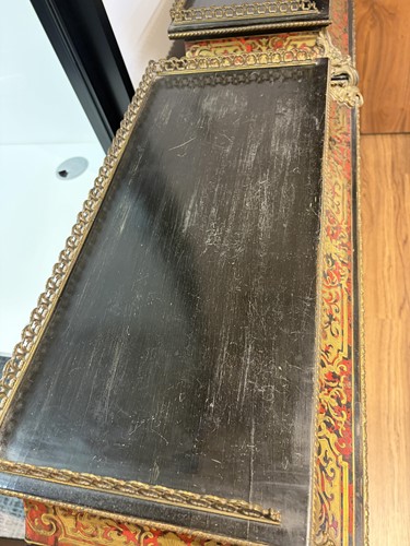 Lot 22 - A pair of 19th-century ebonised and boullework...