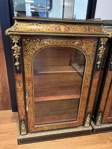 Lot 22 - A pair of 19th-century ebonised and boullework...