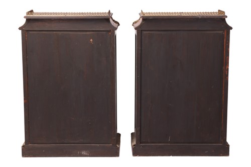 Lot 22 - A pair of 19th-century ebonised and boullework...