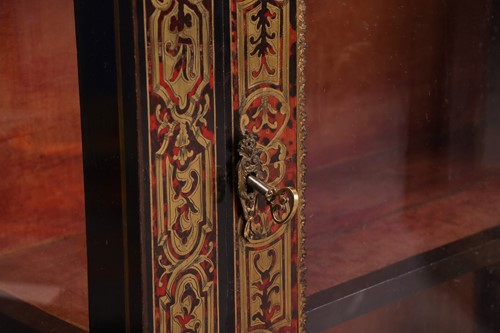 Lot 22 - A pair of 19th-century ebonised and boullework...
