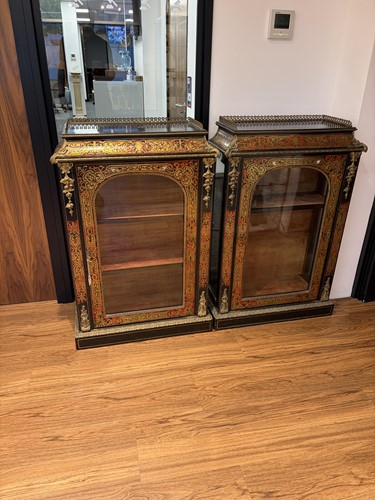 Lot 22 - A pair of 19th-century ebonised and boullework...