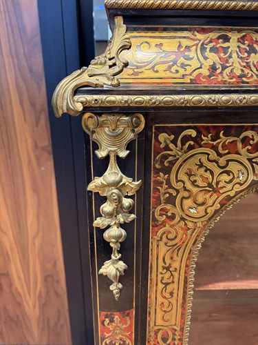 Lot 22 - A pair of 19th-century ebonised and boullework...